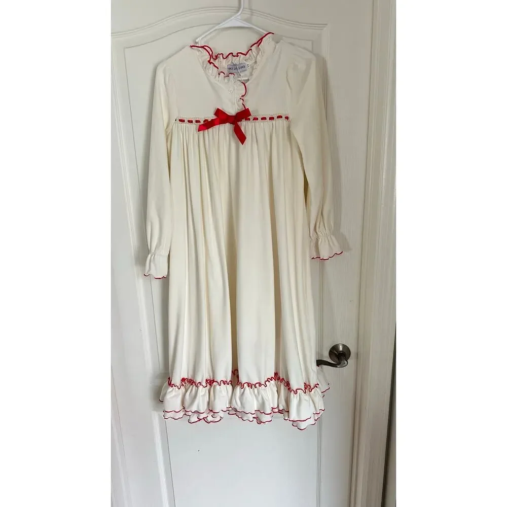 NWT The Original Clara Nutcracker Christmas Gown Long Sleeve in White Sz 12